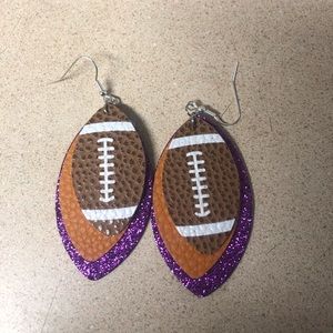 Faux leather earrings